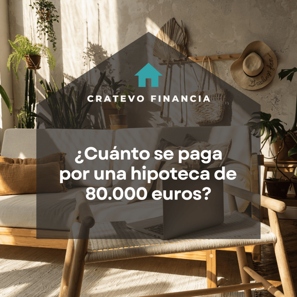 ¿Cuánto se paga por una hipoteca de 80.000 euros?